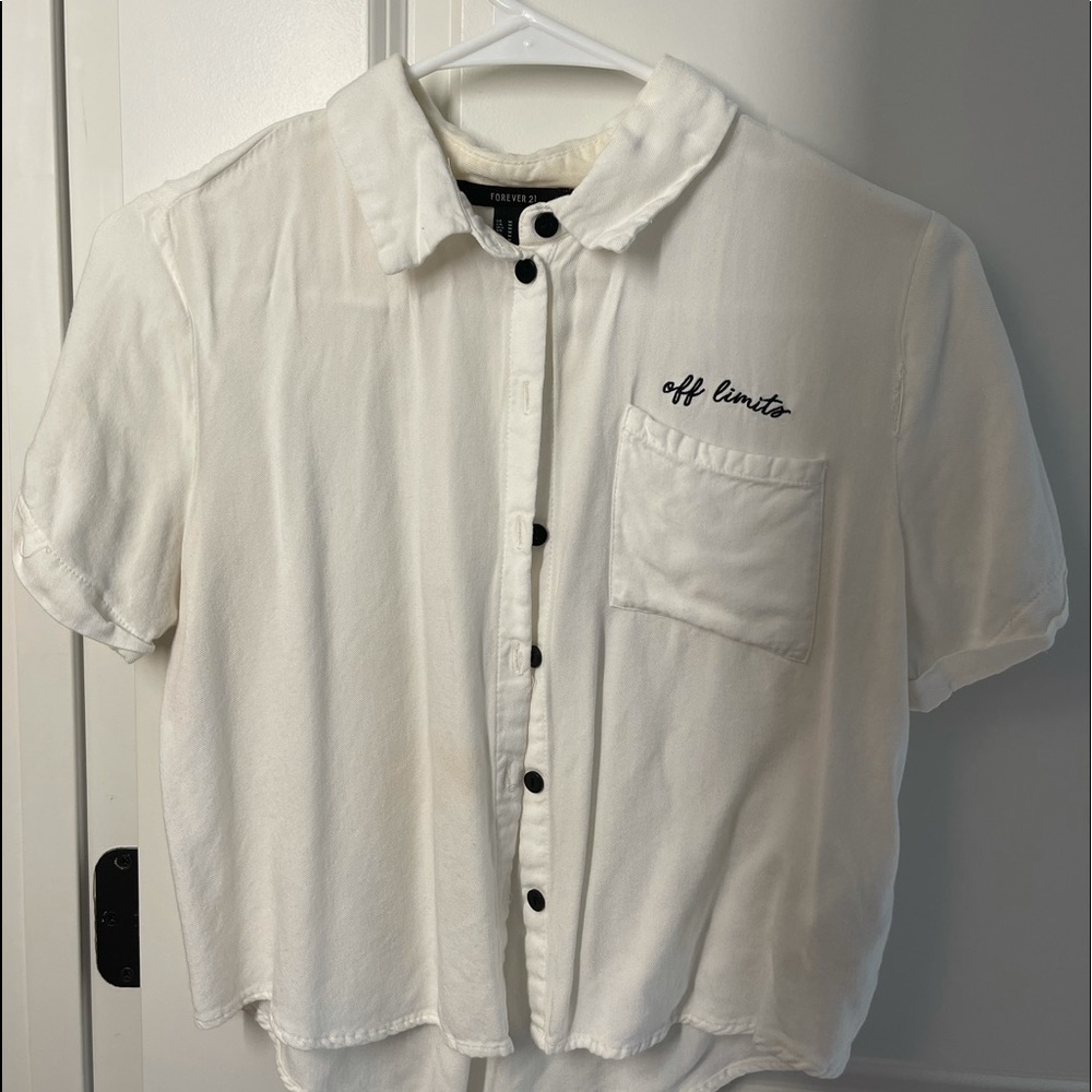 Forever 21 “off limits” button down top